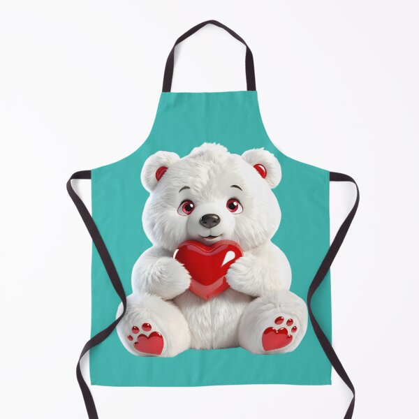 Item preview, Cute White Bear Holding Red Heart Valentine Illustration designed and sold by CuteSlothWorld.