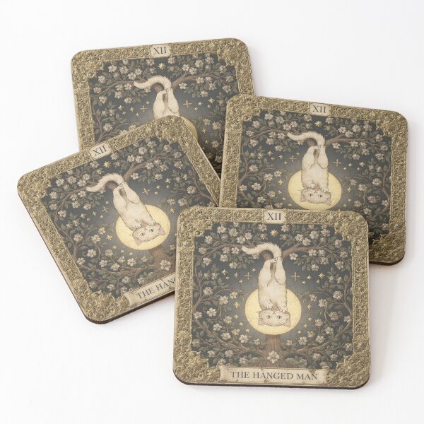 Item preview, The Hanged Man - Tarot Cat designed and sold by PictorialWhimsy.