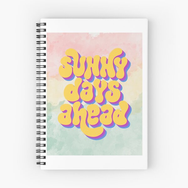 Item preview, Watercolour Retro Sunny Days Ahead T Shirt design designed and sold by SVSocialH.