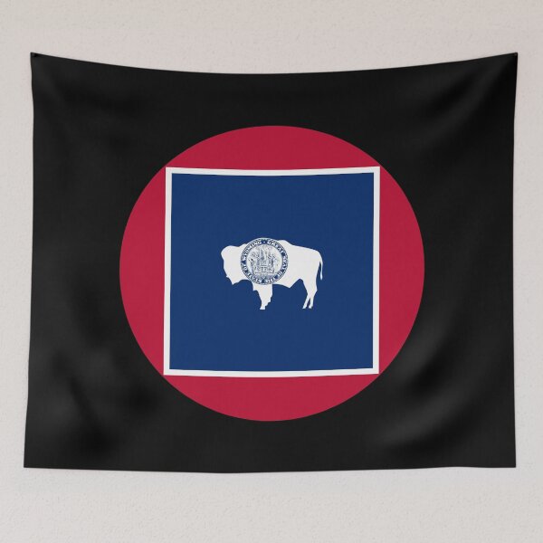 Item preview, Wyoming Circle Flag WY designed and sold by shitpostee.