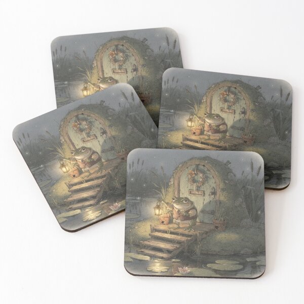 Item preview, Grumpy Toad's One-Star Lily-Pad Inn Funny Cottagecore Art designed and sold by PictorialWhimsy.