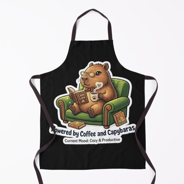 Item preview, Powered by Coffee and Capybaras Illustration designed and sold by Rama KLK.