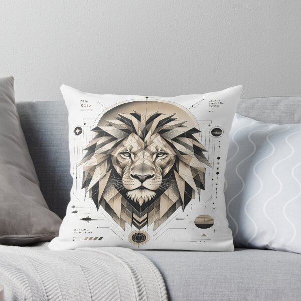 Item preview, Futuristic Geometric Lion – Legacy of Strength Vector Artwork designed and sold by Artisan Finds Online.