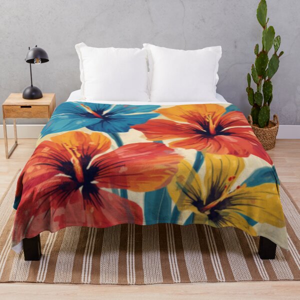 Item preview, Blue Orange Yellow Flowers designed and sold by SeaStarAlex.