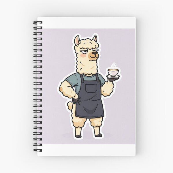 Item preview, Alpaca Barista Judging Your Oat Milk Order designed and sold by PictorialWhimsy.