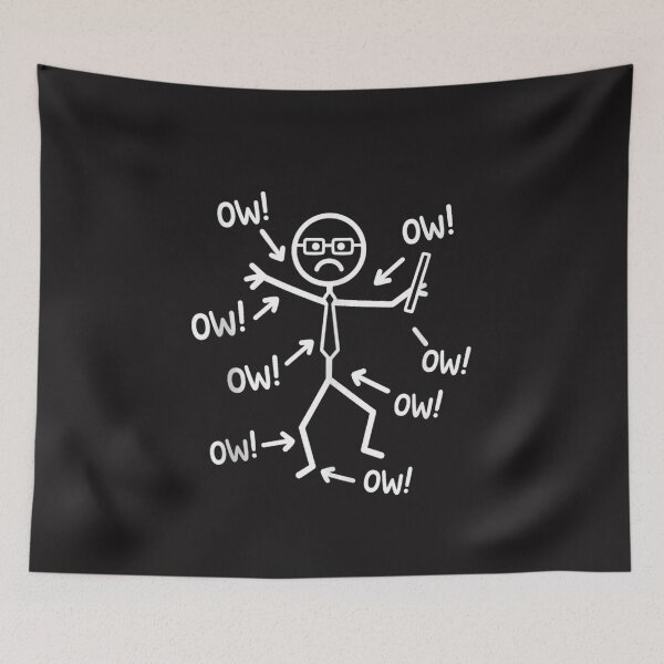 Item preview, Ow Ow Ow Funny Teacher Stickman School Teacher Humor Classroom Gift designed and sold by kiralynstration.