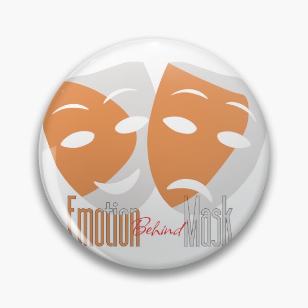 Item preview, Orange White and Black Flat Emotion Masks T-Shirt designed and sold by SVSocialH.