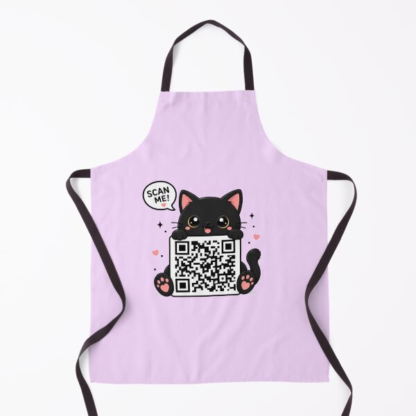 Item preview, Cute Black Cat Scan Me QR Code designed and sold by NovaCraft.