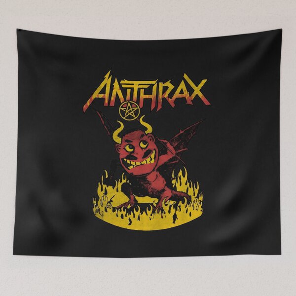 Item preview, Retro Metal Band Imp Fire Art Print designed and sold by Sleepsyndrome.