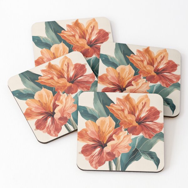 Item preview, Orange Modern Art Tropical Flowers designed and sold by SeaStarAlex.