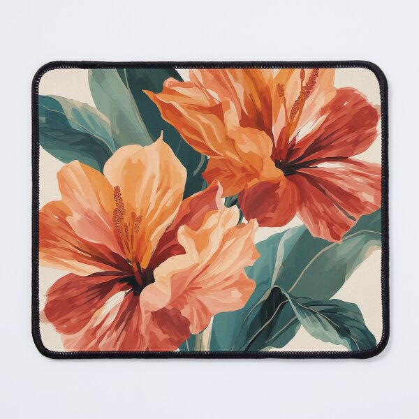 Item preview, Orange Modern Art Tropical Flowers designed and sold by SeaStarAlex.