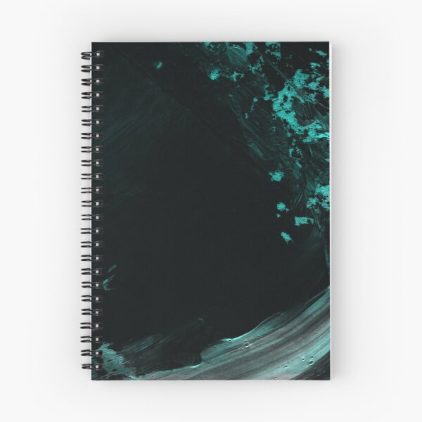 Item preview, Abstract painting gouache black and turquoise designed and sold by AngelinaBezm.
