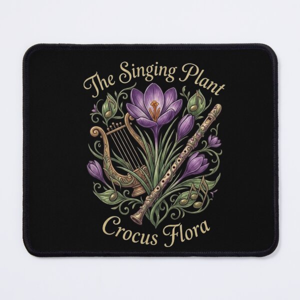 Item preview, Crocus Floral Illustration T-Shirt | Botanical Musicery Shirt designed and sold by SONOONDESIGN.