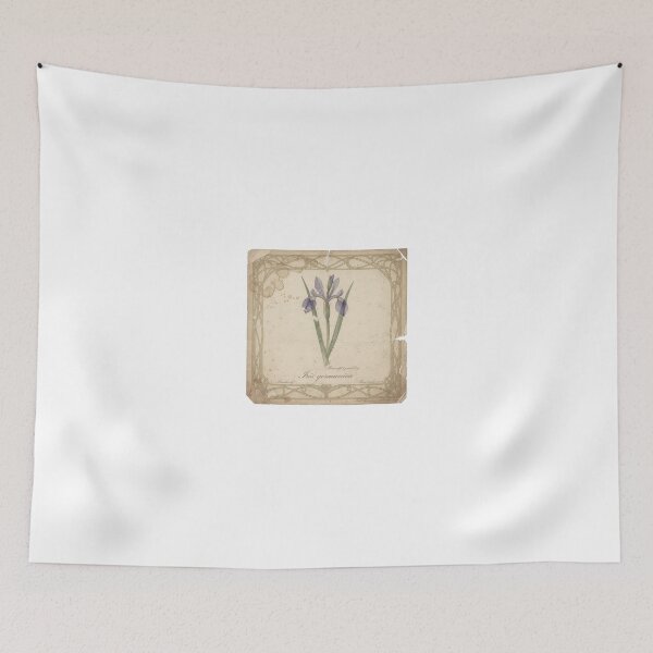 Item preview, Antique Pressed Wild Iris Botanical Plate designed and sold by PictorialWhimsy.