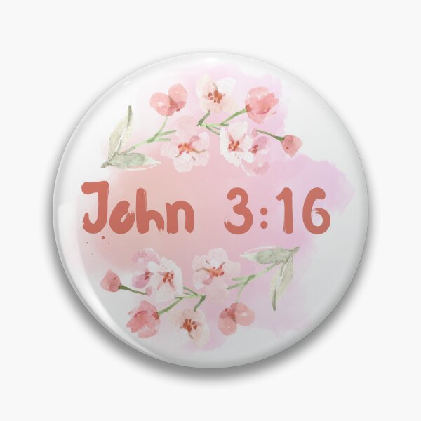Item preview, Bible Verse John 3:16 Cherry Blossom  designed and sold by AlienBoyDesigns.