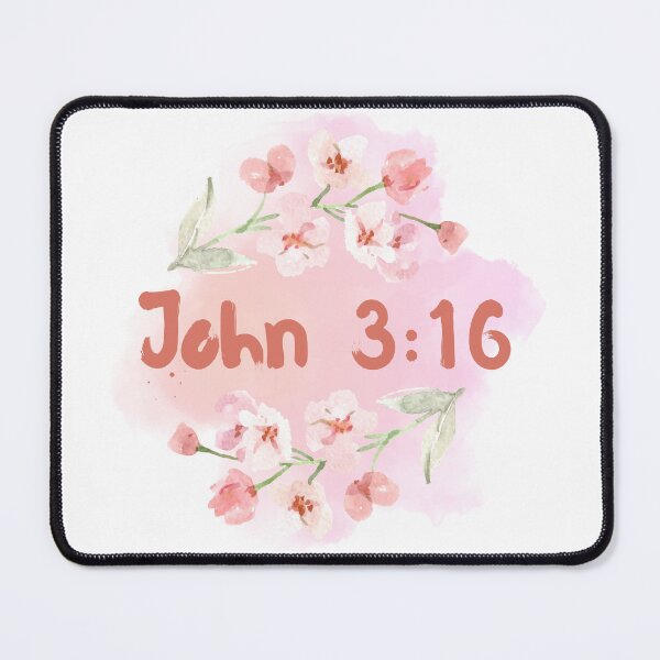 Item preview, Bible Verse John 3:16 Cherry Blossom  designed and sold by AlienBoyDesigns.
