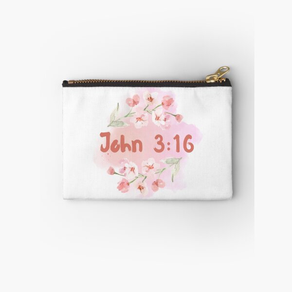 Aperçu de l'œuvre Verset biblique Jean 3:16 Fleur de cerisier créée et vendue par AlienBoyDesigns.
