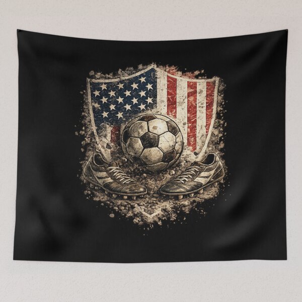 Item preview, American Flag Soccer Shield designed and sold by Corvoria.
