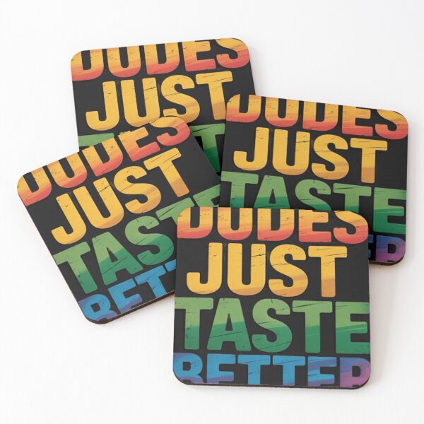 Item preview, Gay Dudes Just Taste Better Rainbow Pride Flag LGBTQ designed and sold by MutedMoods.