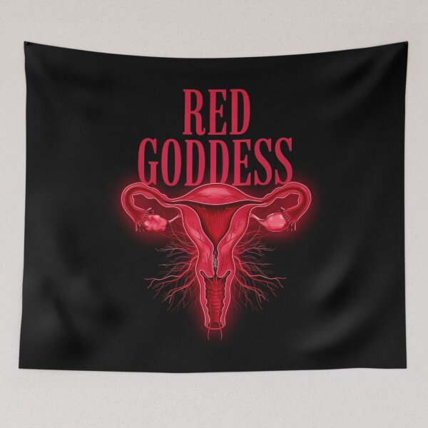 Item preview, Red Goddess Menstruation Birth Woman designed and sold by darudcraft.