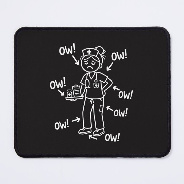 Item preview, Ow Ow Ow Funny Nurse Stick Figure Healthcare Worker Humor Gift designed and sold by kiralynstration.
