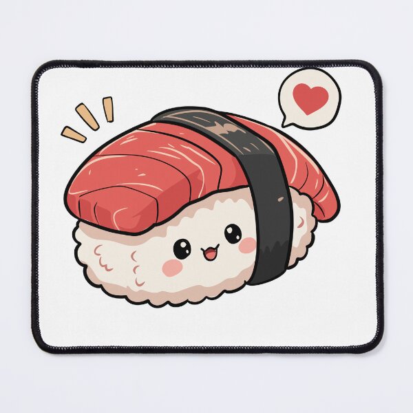 Item preview, Cute Salmon Nigiri Sushi | Kawaii Japanese Food Sticker designed and sold by Dospart.