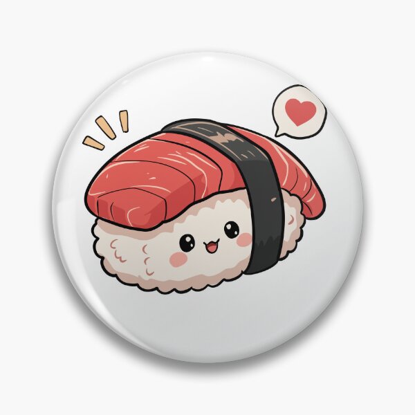 Item preview, Cute Salmon Nigiri Sushi | Kawaii Japanese Food Sticker designed and sold by Dospart.