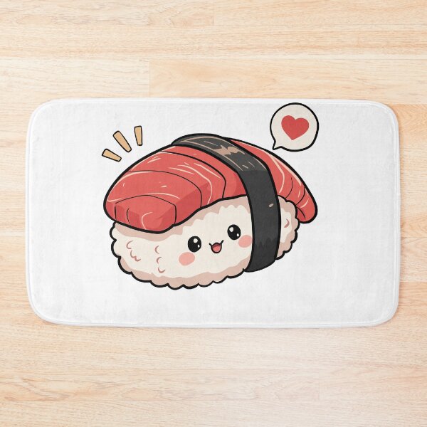 Item preview, Cute Salmon Nigiri Sushi | Kawaii Japanese Food Sticker designed and sold by Dospart.