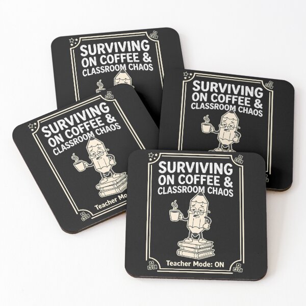 Item preview, Funny Teacher– Surviving on Coffee and Classroom Chaos Cute Back to School  designed and sold by fawzimorsy.