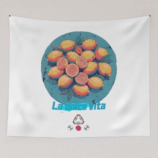 Item preview, La Dolce Vita – Citrus Circle Illustration designed and sold by Whimsy Trail Co.