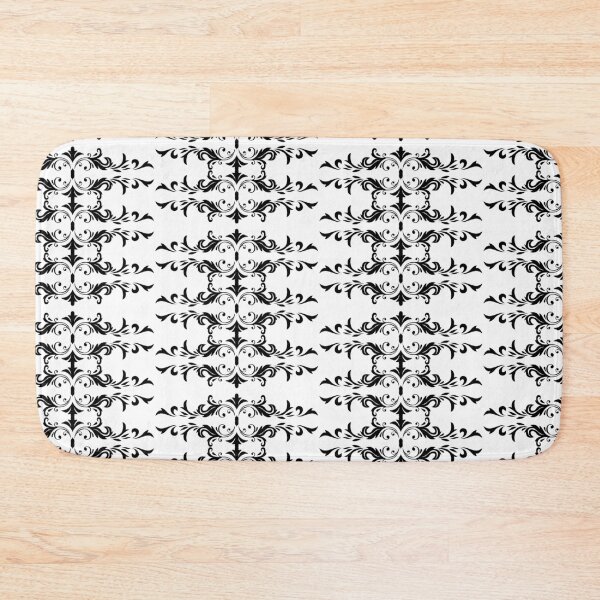 Item preview, Black Damask Floral Pattern designed and sold by reanacreations.