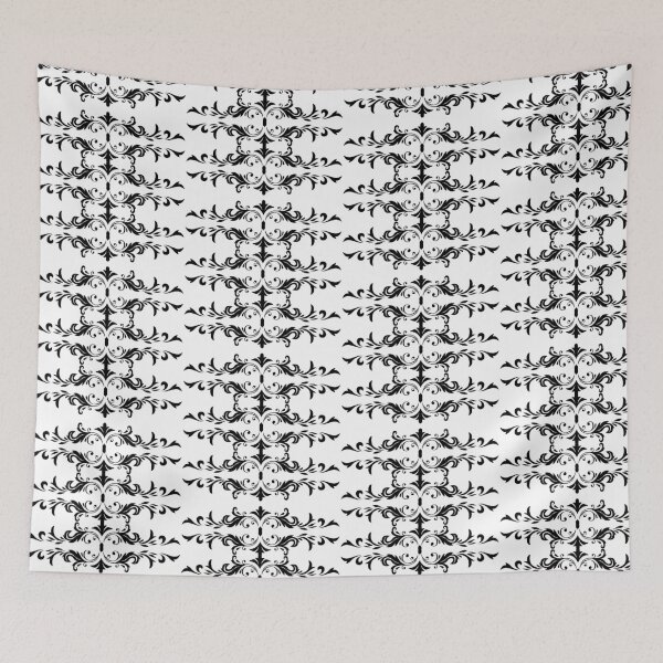 Item preview, Black Damask Floral Pattern designed and sold by reanacreations.