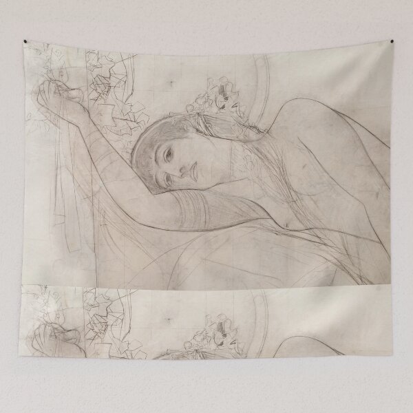 Item preview, Reclining Woman Pencil Study Sketch designed and sold by artofuniverse.