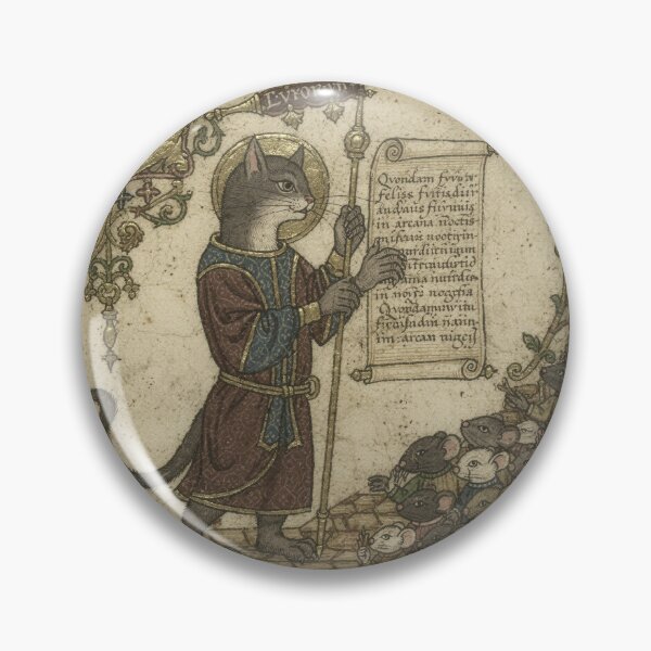 Item preview, Medieval Cat Herald Announcing the Royal Decree Manuscript Art designed and sold by PictorialWhimsy.