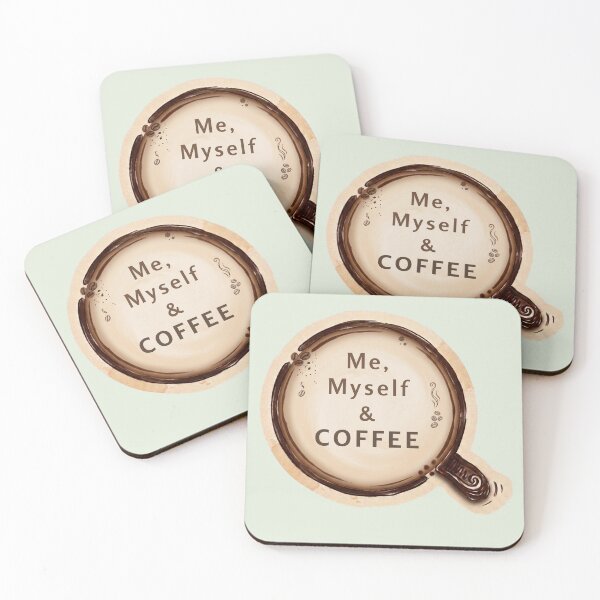 Item preview, Me, Myself & Coffee / Cozy Coffee Cup Sticker designed and sold by EMC Store.