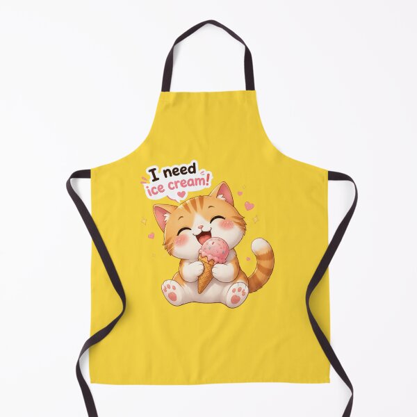 Item preview, I Need Ice Cream Happy Cat Eating designed and sold by NovaCraft.