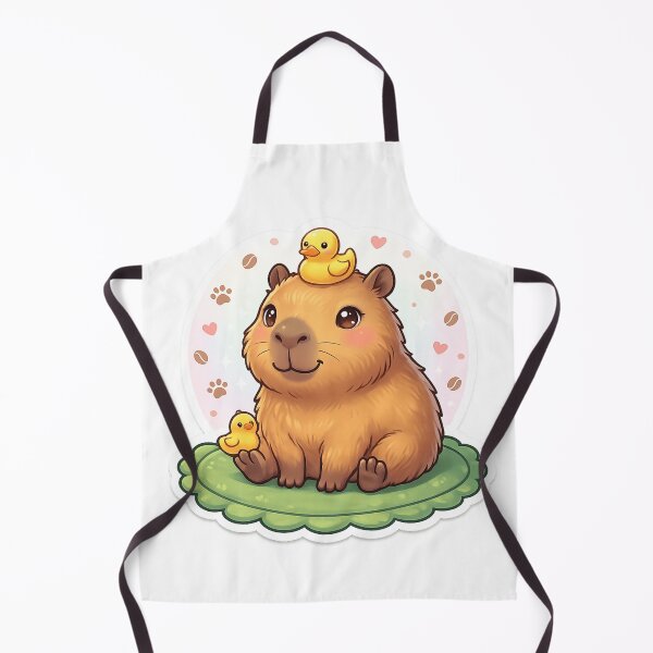 Item preview, Cute Capybara with Yellow Rubber Ducks Art designed and sold by Rama KLK.