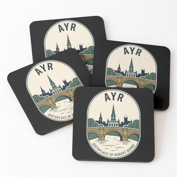 Item preview, Ayr Scotland Vintage Travel Emblem Robert Burns designed and sold by k3rstman1.