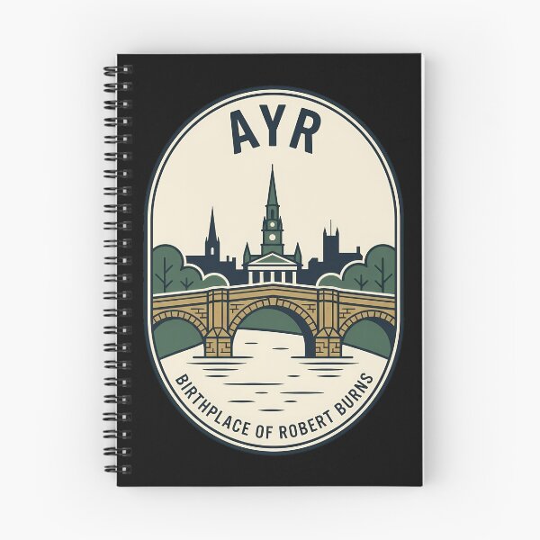 Item preview, Ayr Scotland Vintage Travel Emblem Robert Burns designed and sold by k3rstman1.