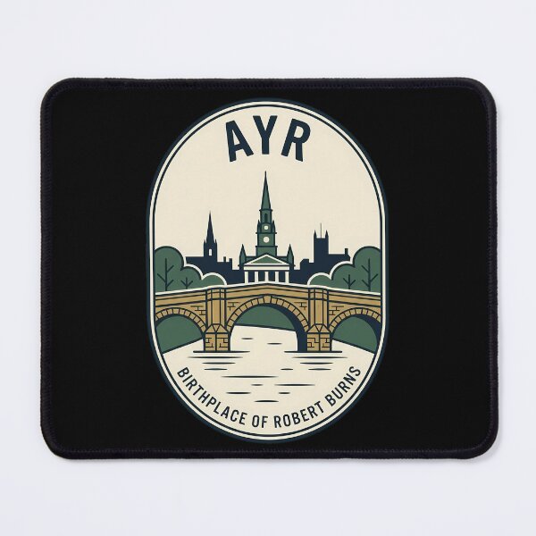 Item preview, Ayr Scotland Vintage Travel Emblem Robert Burns designed and sold by k3rstman1.