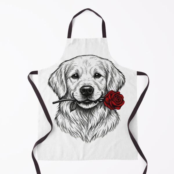 Item preview, Golden Retriever Rose Pencil Sketch Sticker designed and sold by PremVerse.