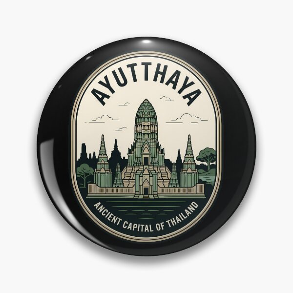 Item preview, Ayutthaya Thailand Ancient Capital Vintage Travel Emblem designed and sold by k3rstman1.
