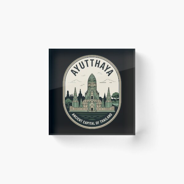 Item preview, Ayutthaya Thailand Ancient Capital Vintage Travel Emblem designed and sold by k3rstman1.