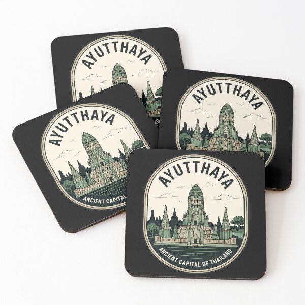 Item preview, Ayutthaya Thailand Ancient Capital Vintage Travel Emblem designed and sold by k3rstman1.