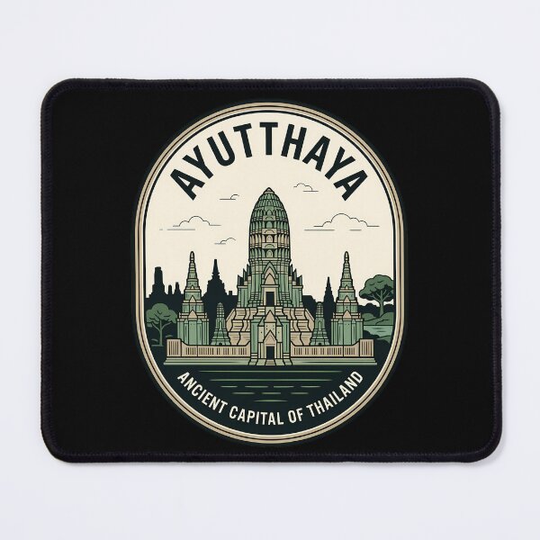 Item preview, Ayutthaya Thailand Ancient Capital Vintage Travel Emblem designed and sold by k3rstman1.