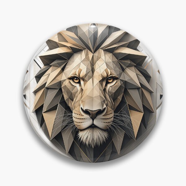 Item preview, Majestic Geometric Lion – Modern Polygonal Wildlife Portrait designed and sold by Artisan Finds Online.