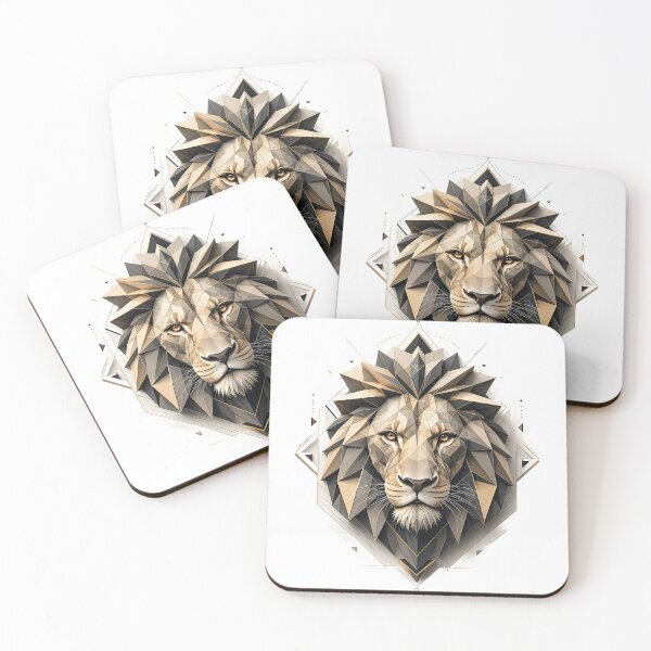 Item preview, Majestic Geometric Lion – Modern Polygonal Wildlife Portrait designed and sold by Artisan Finds Online.