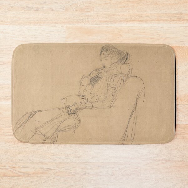 Item preview, Seated Woman Reclining Pencil Study Sketch designed and sold by artofuniverse.