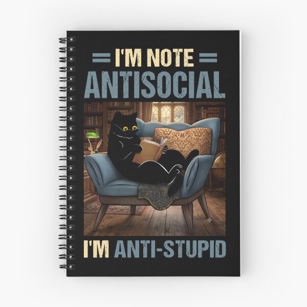 Item preview, i'm not antisocial i'm anti stupid cat introverted gift designed and sold by PurrfectHome.