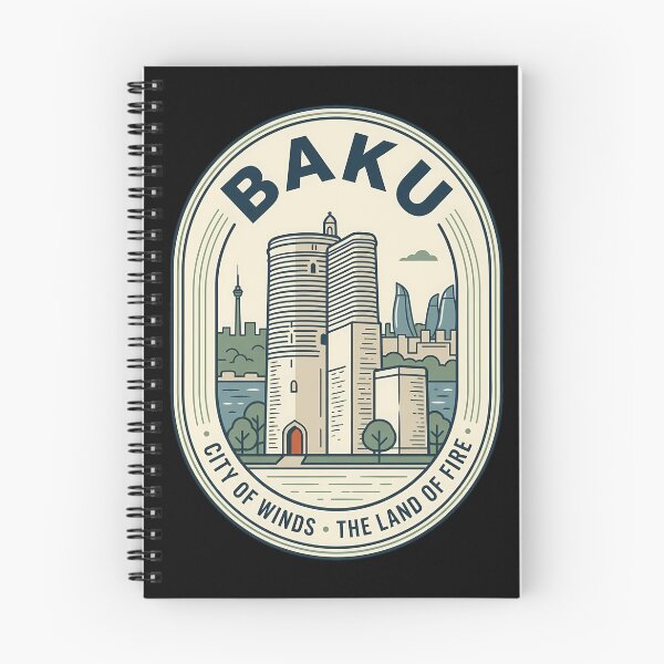 Item preview, Baku Azerbaijan City of Winds Vintage Travel Emblem designed and sold by k3rstman1.